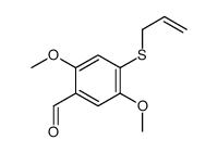 2,5-dimethoxy-4-prop-2-enylsulfanylbenzaldehyde Structure