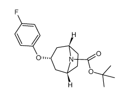 (trans)-3-(4-fluoro-phenoxy)-8-aza-bicyclo[3.2.1]octane-8-carboxylic acid tert-butyl ester Structure
