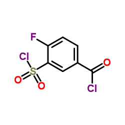 3-(Chlorosulfonyl)-4-fluorobenzoyl chloride Structure