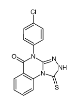 4-(4-chloro-phenyl)-1-thioxo-2,4-dihydro-1H-[1,2,4]triazolo[4,3-a]quinazolin-5-one结构式