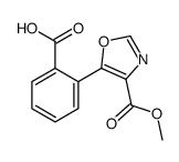 2-(4-methoxycarbonyl-1,3-oxazol-5-yl)benzoic acid结构式