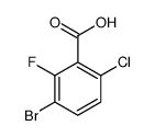 3-溴-6-氯-2-氟苯甲酸结构式
