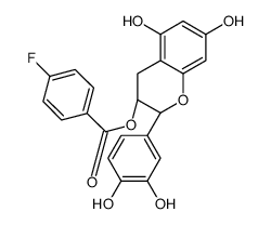 [(2R,3S)-2-(3,4-dihydroxyphenyl)-5,7-dihydroxy-3,4-dihydro-2H-chromen-3-yl] 4-fluorobenzoate结构式