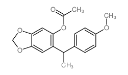 1,3-Benzodioxol-5-ol,6-[1-(4-methoxyphenyl)ethyl]-, 5-acetate Structure