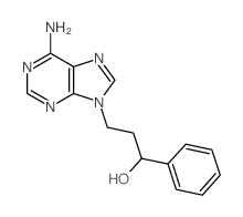 3-(6-aminopurin-9-yl)-1-phenyl-propan-1-ol结构式