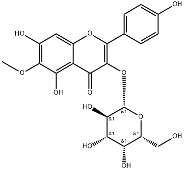 6-Methoxykaempferol 3-O-galactoside structure
