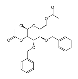 2,6-di-O-acetyl-3,4-di-O-benzyl-α-D-mannopyranosyl chloride Structure
