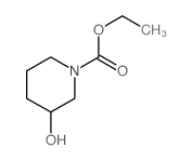 ethyl 3-hydroxypiperidine-1-carboxylate结构式