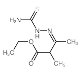 ethyl (3E)-3-(carbamothioylhydrazinylidene)-2-methyl-butanoate structure
