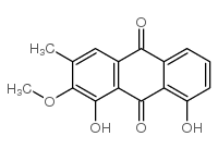1,8-二羟基-2-甲氧基-3-甲基蒽醌结构式