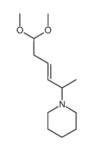 (E)-1,1-dimethoxy-5-piperidino-3-hexene结构式