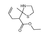 2-Thiazolidineacetic acid, 2-methyl-alpha-2-propenyl-, ethyl ester structure