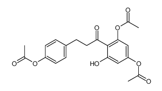 3-(4-acetoxy-phenyl)-1-(2,4-diacetoxy-6-hydroxy-phenyl)-propan-1-one结构式