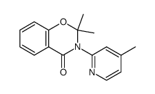 2,2-dimethyl-3-(4-methylpyrid-2-yl)-4-oxo-4H-1,3-benzoxazine结构式