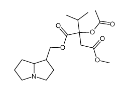 1-((hexahydro-1H-pyrrolizin-1-yl)methyl) 4-methyl 2-acetoxy-2-isopropylsuccinate Structure