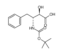 (2R,3R)-3-((叔丁氧羰基)氨基)-2-羟基-4-苯基丁酸结构式