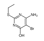 6-amino-5-bromo-2-(ethylthio)pyrimidin-4-ol Structure