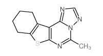 1,2,4-triazolo<2,3-c>-5-methyl-8,9,10,11-tetrahydrobenzothieno<3,2-e>pyrimidine Structure