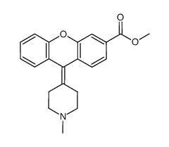 9-(1-methyl-piperidin-4-ylidene)-9H-xanthene-3-carboxylic acid methyl ester结构式