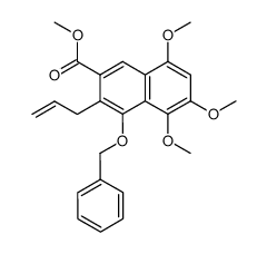 methyl 4-benzyloxy-5,6,8-trimethoxy-3-(prop-2'-enyl)-2-naphthoate结构式