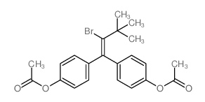 Phenol,4,4'-(2-bromo-3,3-dimethyl-1-butenylidene)bis-, diacetate (9CI) Structure