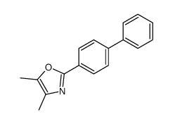 4,5-dimethyl-2-(4-phenylphenyl)-1,3-oxazole结构式