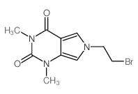 6-(2-溴乙基)-1,3-二甲基-1H-吡咯并[3,4-d]嘧啶-2,4(3H,6h)-二酮结构式
