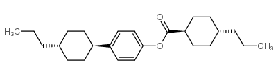 4-(反式-4-丙基环己基)-苯基反式-4-丙基环己烷羧酸酯结构式