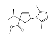 (1S,4S)-Methyl 4-(2,5-dimethyl-1H-pyrrol-1-yl)-1-isopropylcyclopent-2-enecarboxylate结构式