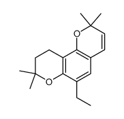 6-ethyl-9,10-dihydro-2,2,8,8-tetramethyl-2H,8H-benzo[1,2-b:3,4-b']dipyran Structure