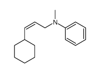 (N-methyl, N-phenyl)-amino-3 cyclohexyl-1 propene-1 cis Structure