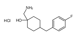 (1R,4R)-1-(氨基甲基)-4-(4-氟苄基)环己醇盐酸盐结构式