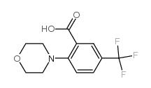 2-吗啉-5-(三氟甲基)苯甲酸结构式