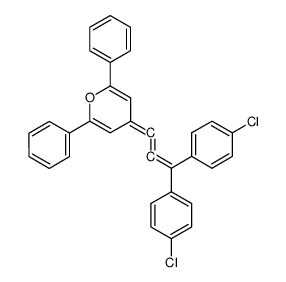 4-[Bis-(4-chloro-phenyl)-propa-1,2-dienylidene]-2,6-diphenyl-4H-pyran结构式
