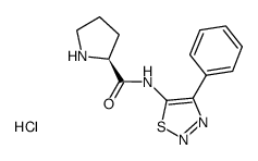 2-Pyrrolidinecarboxamide, N-(4-phenyl-1,2,3-thiadiazol-5-yl)-, monohydrochloride, (2S)- (9CI) Structure