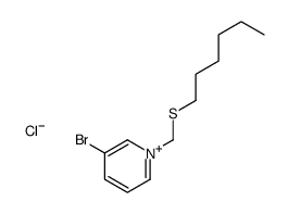 3-bromo-1-(hexylsulfanylmethyl)pyridin-1-ium,chloride结构式