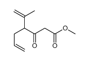 methyl 3-oxo-4-prop-1-en-2-ylhept-6-enoate Structure