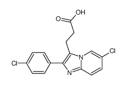 3-[6-chloro-2-(4-chlorophenyl)imidazo[1,2-a]pyridin-3-yl]propanoic acid Structure