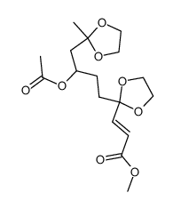 Methyl 7-acetoxy-4,4,9,9-bis(ethylenedioxy)-2(E)-decenoate Structure