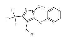 4-(溴甲基)-1-甲基-5-苯氧基-3-(三氟甲基)-1H-吡唑结构式