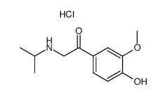 1-(4-hydroxy-3-methoxy-phenyl)-2-isopropylamino-ethanone, hydrochloride结构式