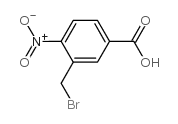3-溴甲基-4-硝基苯甲酸结构式