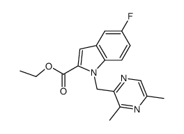 ethyl 5-fluoro-1-[(dimethylpyrazin-2-yl)methyl]-1H-indole-2-carboxylate Structure