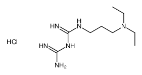 1-[3-(diethylamino)propyl]biguanide monohydrochloride Structure