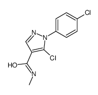 5-chloro-1-(4-chlorophenyl)-N-methylpyrazole-4-carboxamide Structure