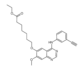ethyl 6-(4-(3-ethynylphenylamino)-7-methoxyquinazolin-6-yloxy)heptanoate Structure