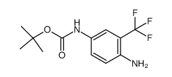 tert-butyl N-[4-amino-3-(trifluoromethyl)phenyl]carbamate结构式