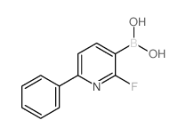(2-氟-6-苯基吡啶-3-基)硼酸结构式