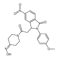 3-[2-(4-hydroxyiminopiperidin-1-yl)-2-oxoethyl]-2-(4-methoxyphenyl)-5-nitro-3H-isoindol-1-one Structure
