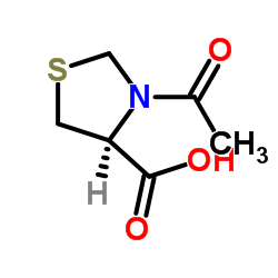 (4S)-3-Acetyl-1,3-thiazolidine-4-carboxylic acid Structure